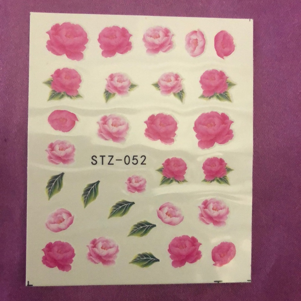 Flower Water Nail Decals